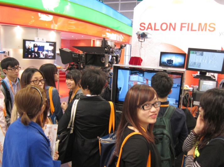 Students joining the Filmart exhibition at HKCEC